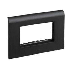 Legrand Myrius 3M Black Plate With Frame, 6732 33